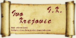 Ivo Krejović vizit kartica